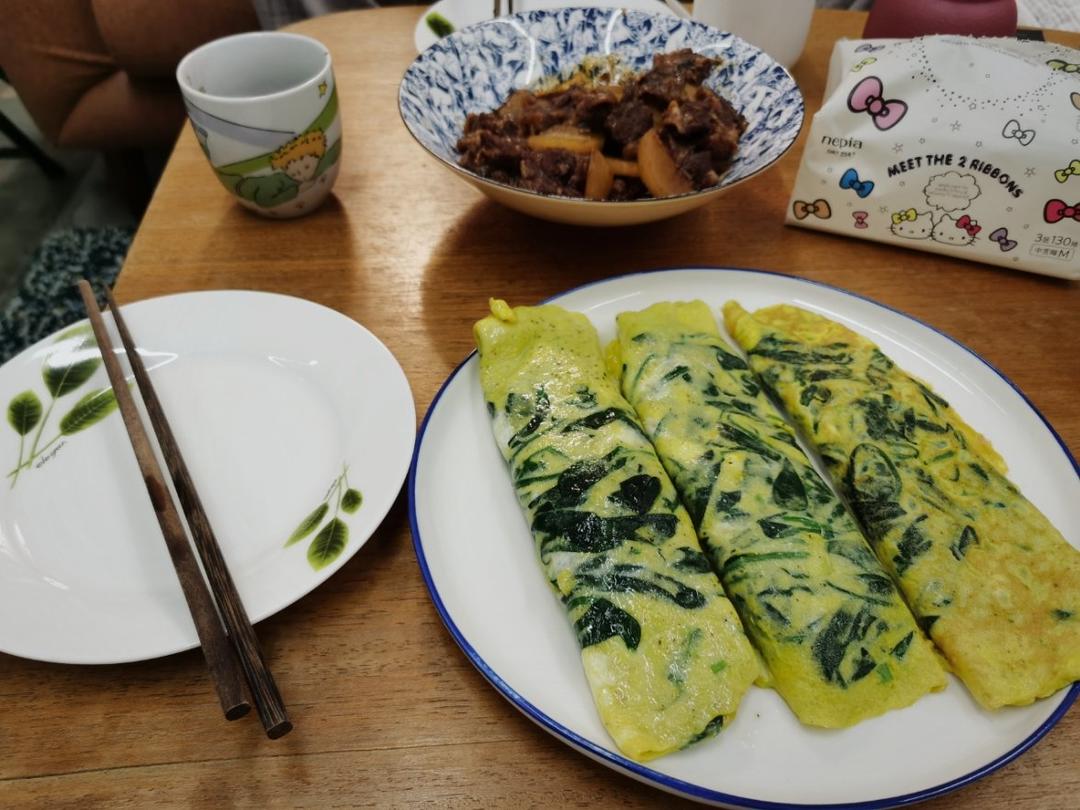 菠菜胡萝卜蛋饼