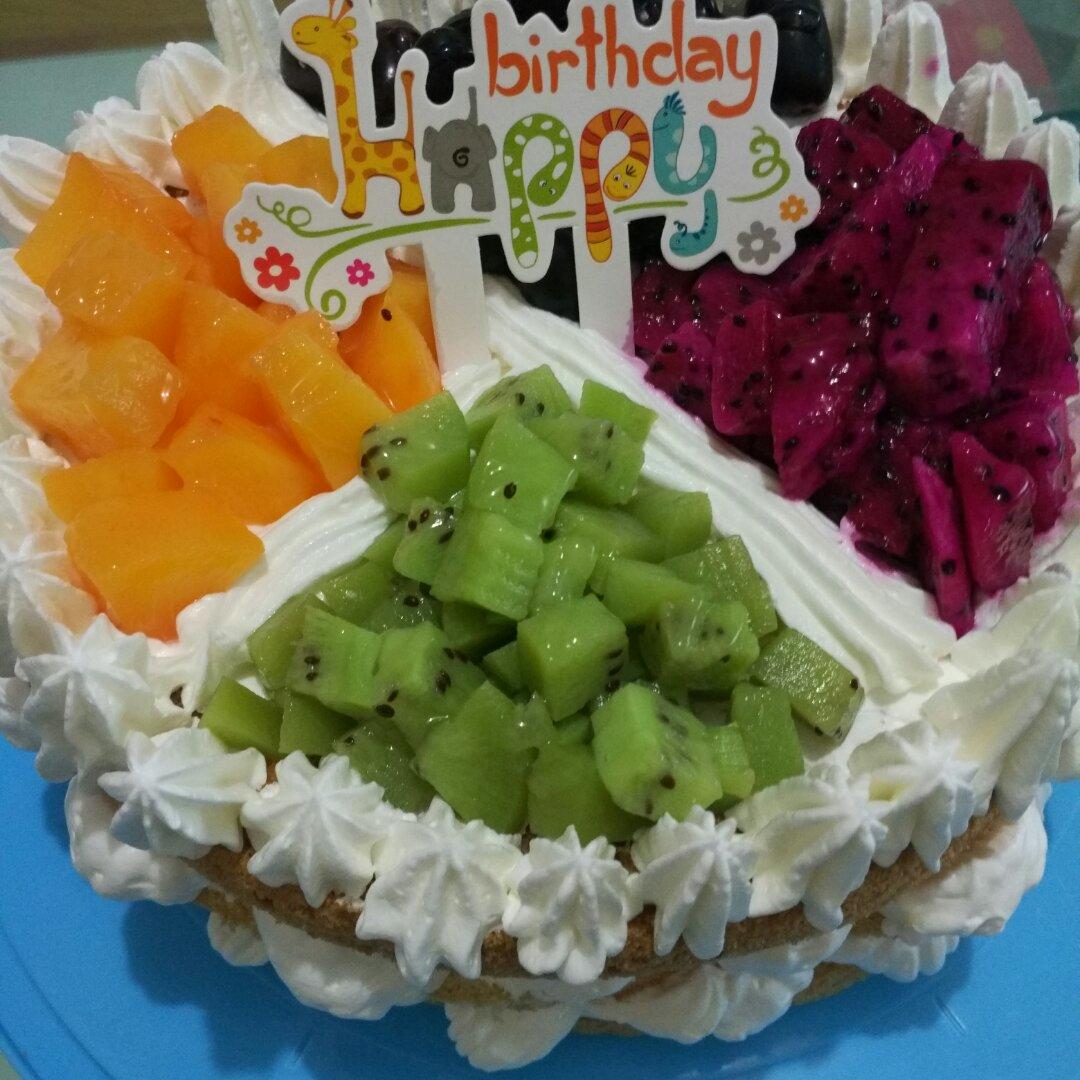 【零失败】不会裱花没关系的水果裸蛋糕 芒果裸蛋糕 完美戚风胚