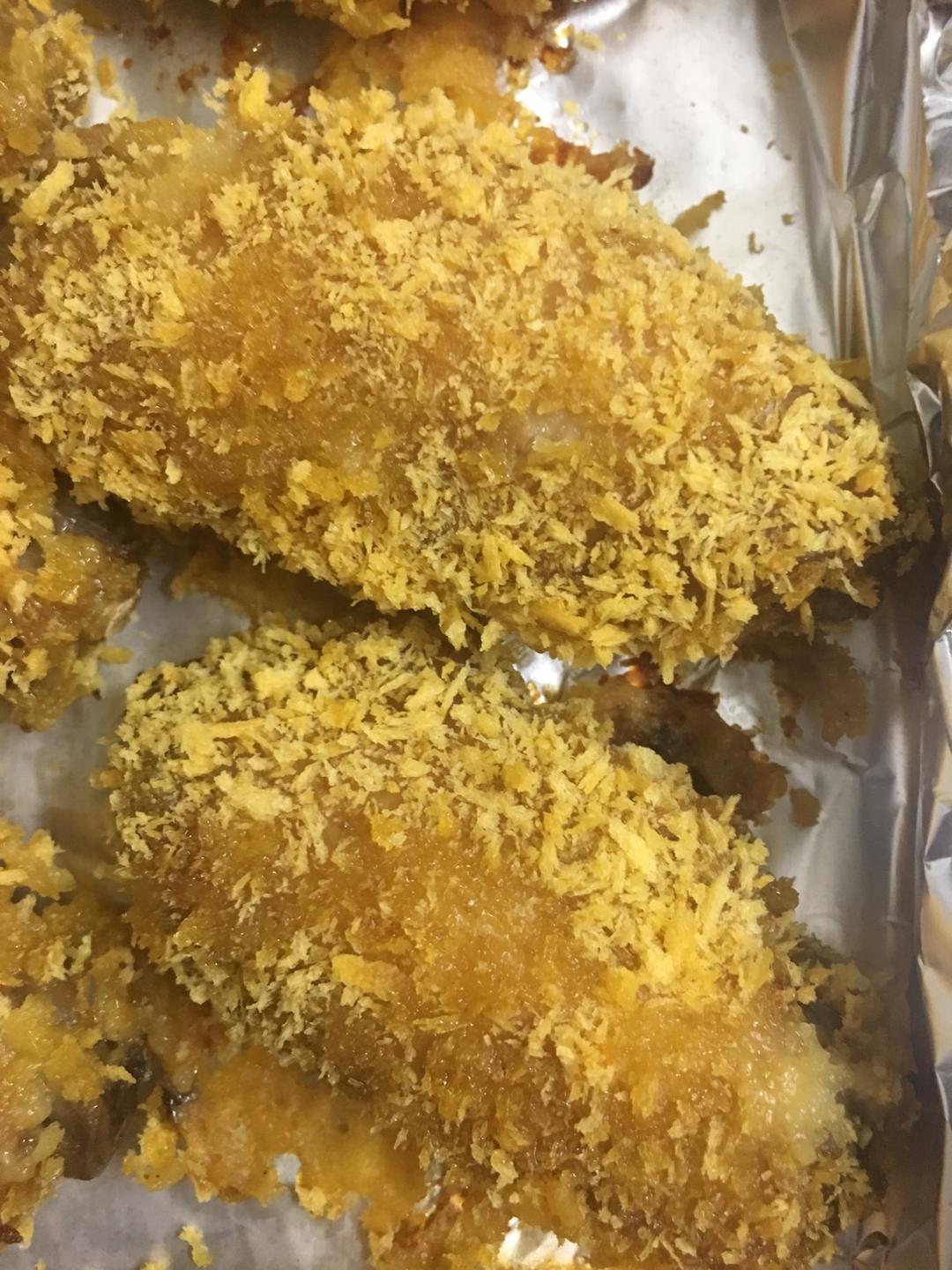 面包糠版烤鸡翅的做法