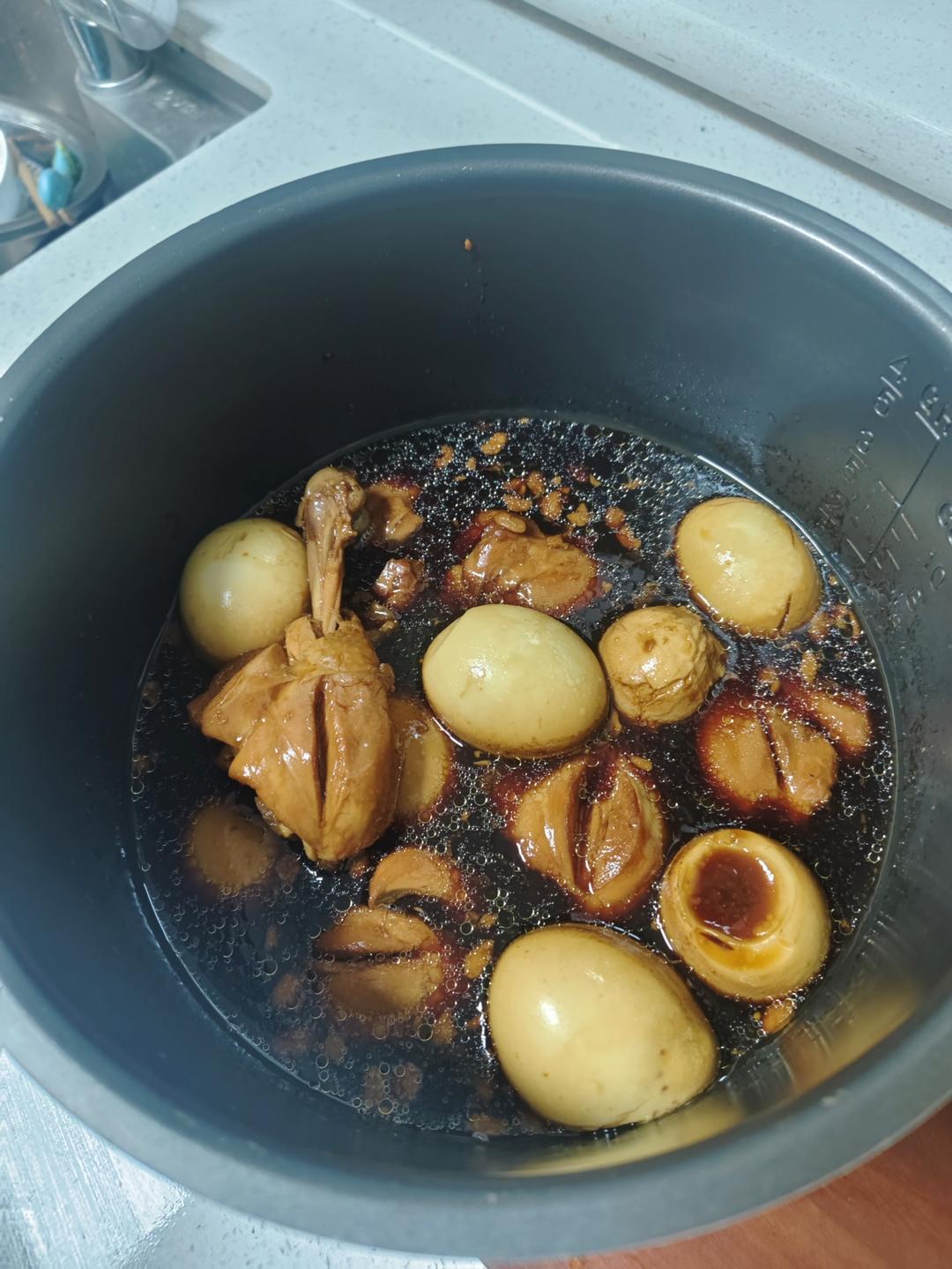 爆好吃的卤鸡腿 卤蛋❗电饭煲 炒锅都可以做~