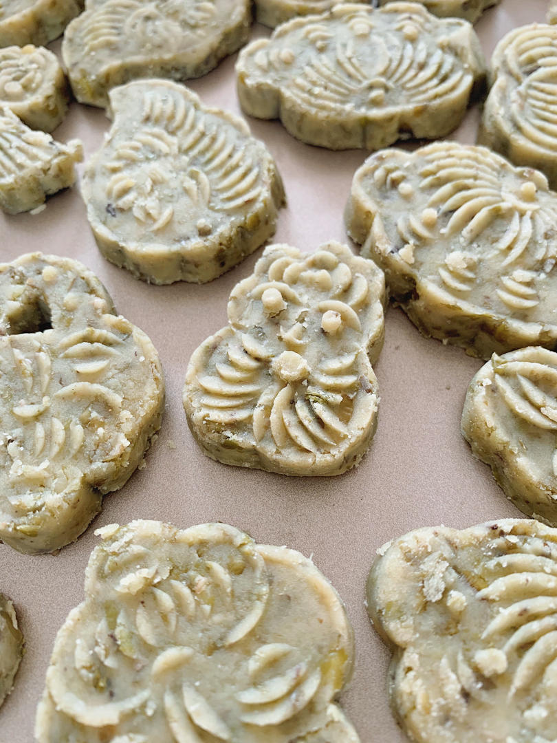 蔓越莓绿豆糕