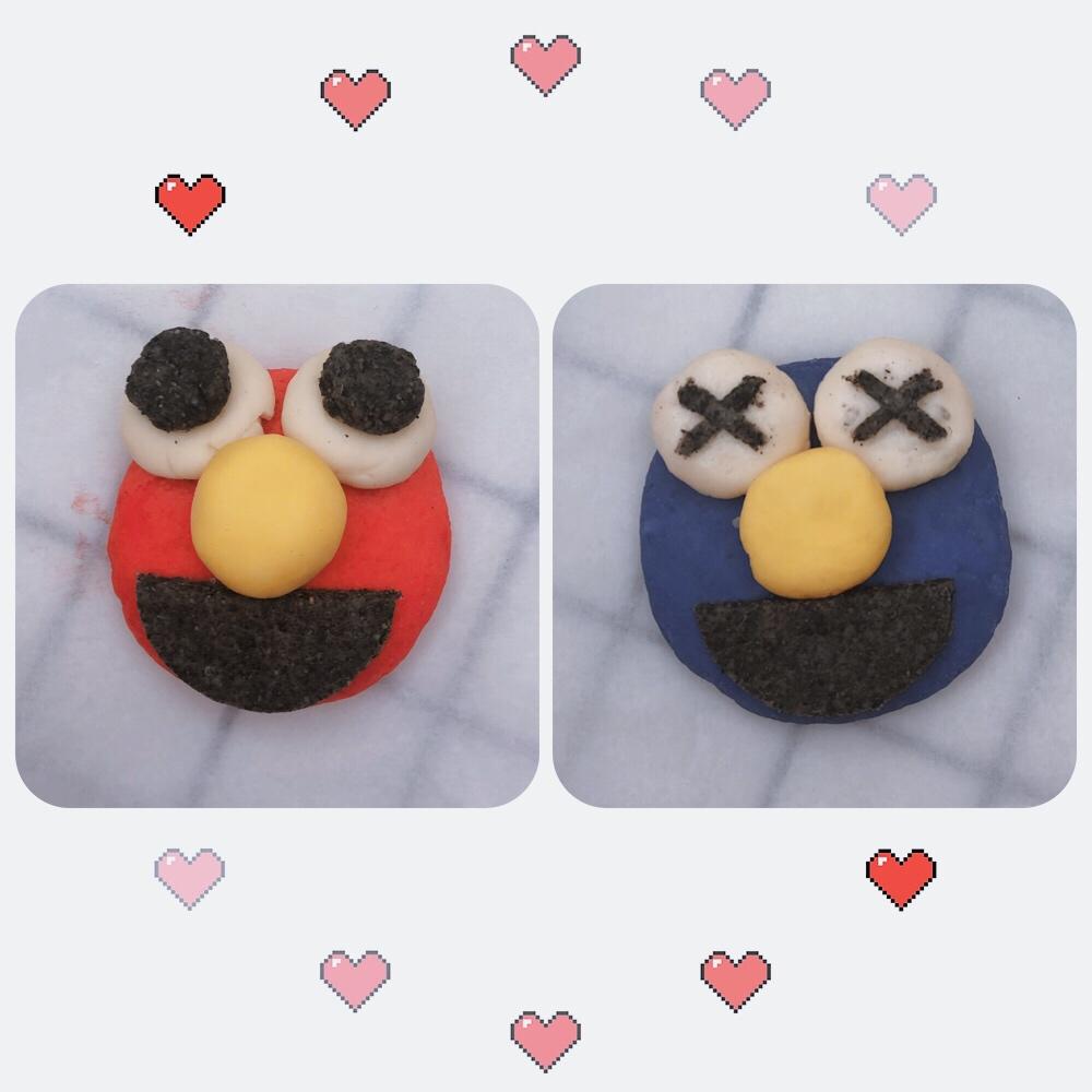 卡通芝麻街馒头（艾摩与甜饼怪）