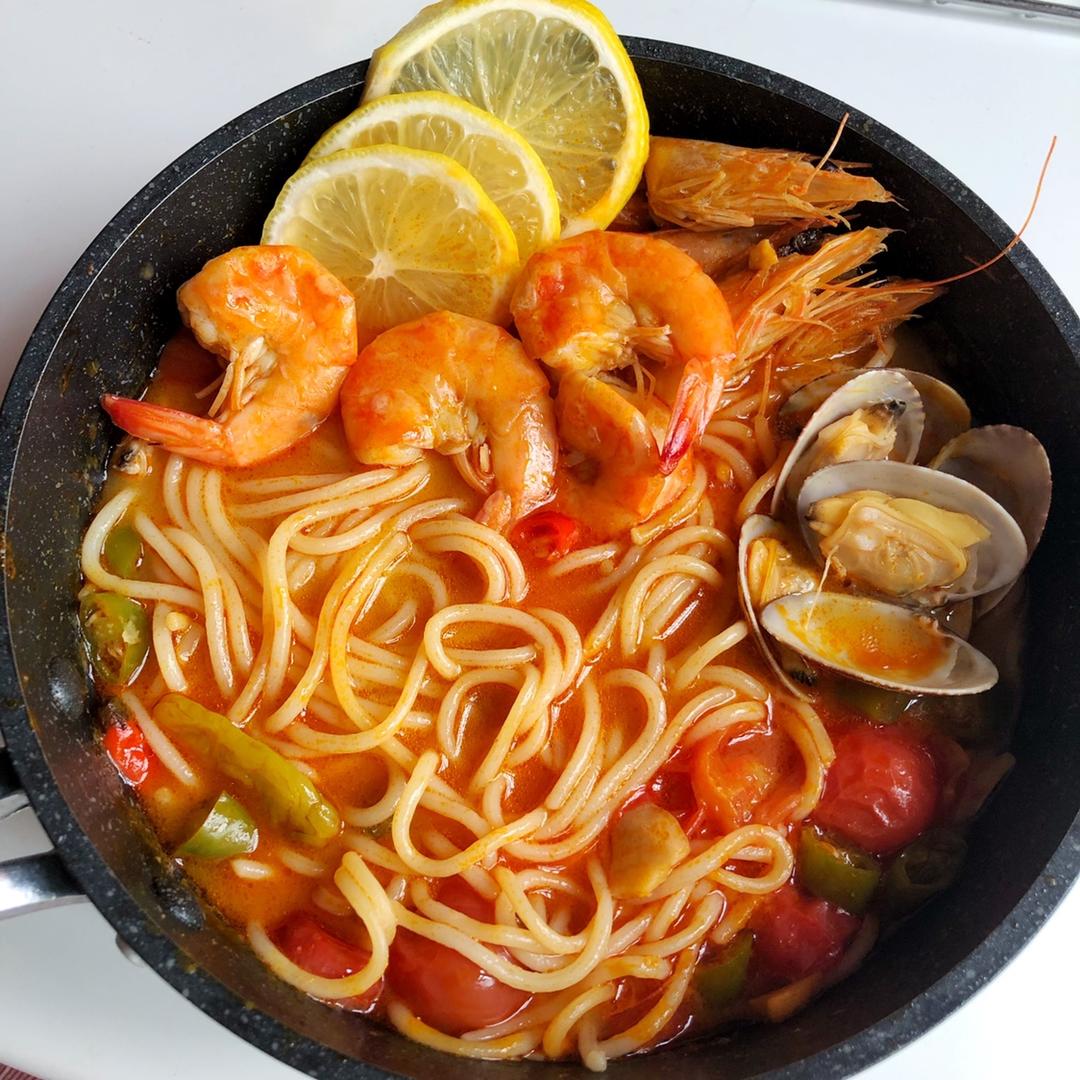 海鲜冬阴功拉面#拉面说#