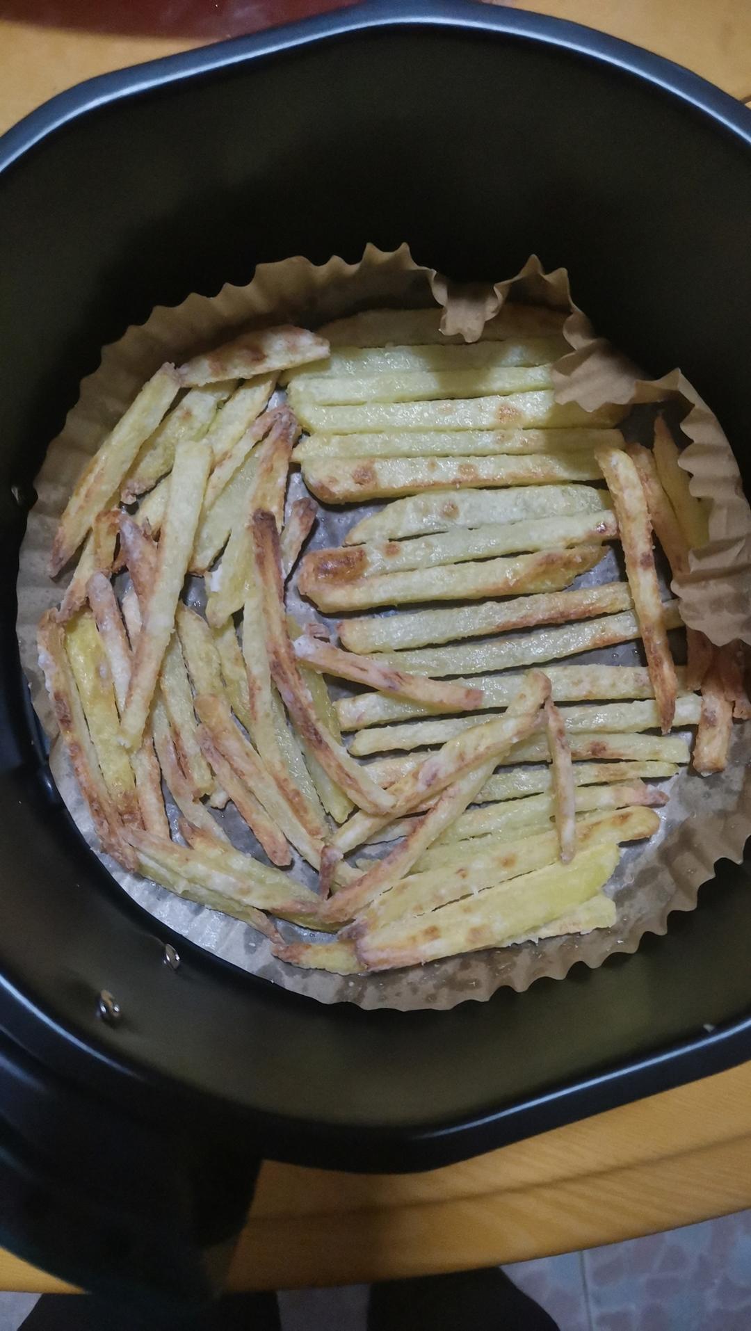 0失败！超简单！很省油！空气炸锅版薯条，现做现吃哦