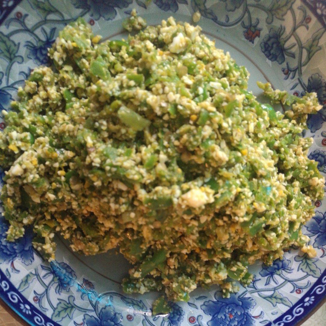 青椒炒咸鸭蛋