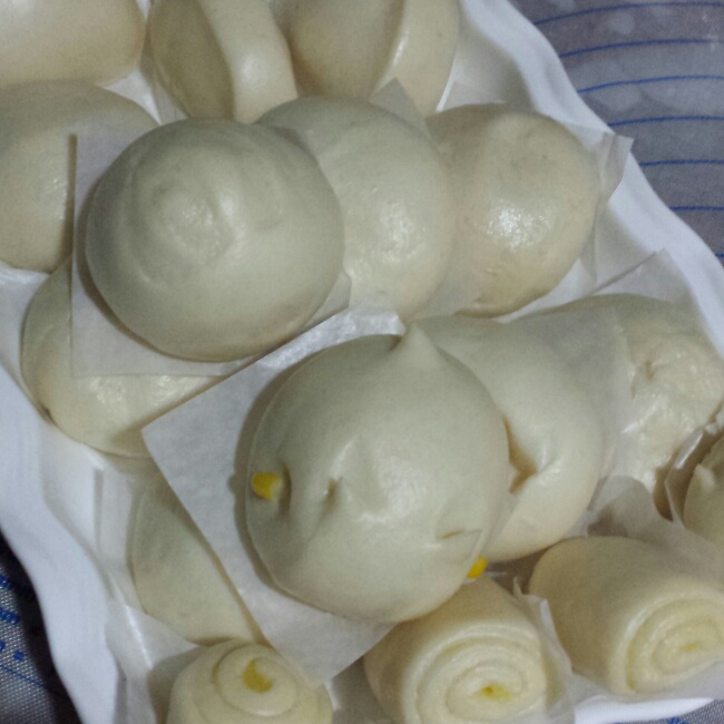 自制无油奶黄包