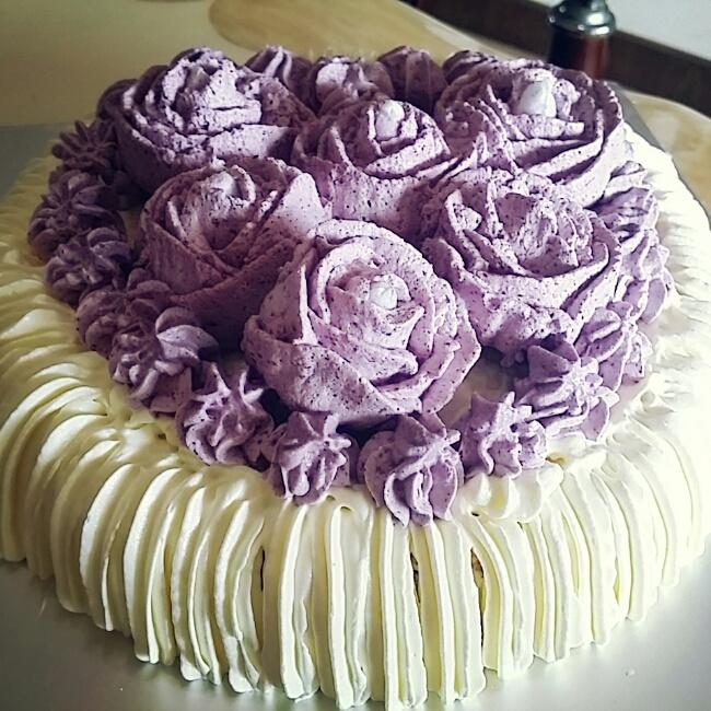 法国蓝莓酱玫瑰花蛋糕的做法