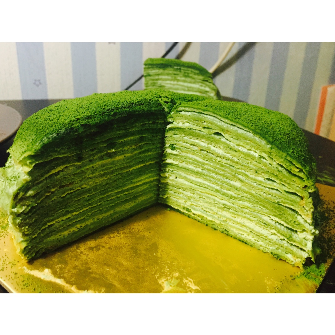 美味的煎蛋糕—抹茶千层蛋糕
