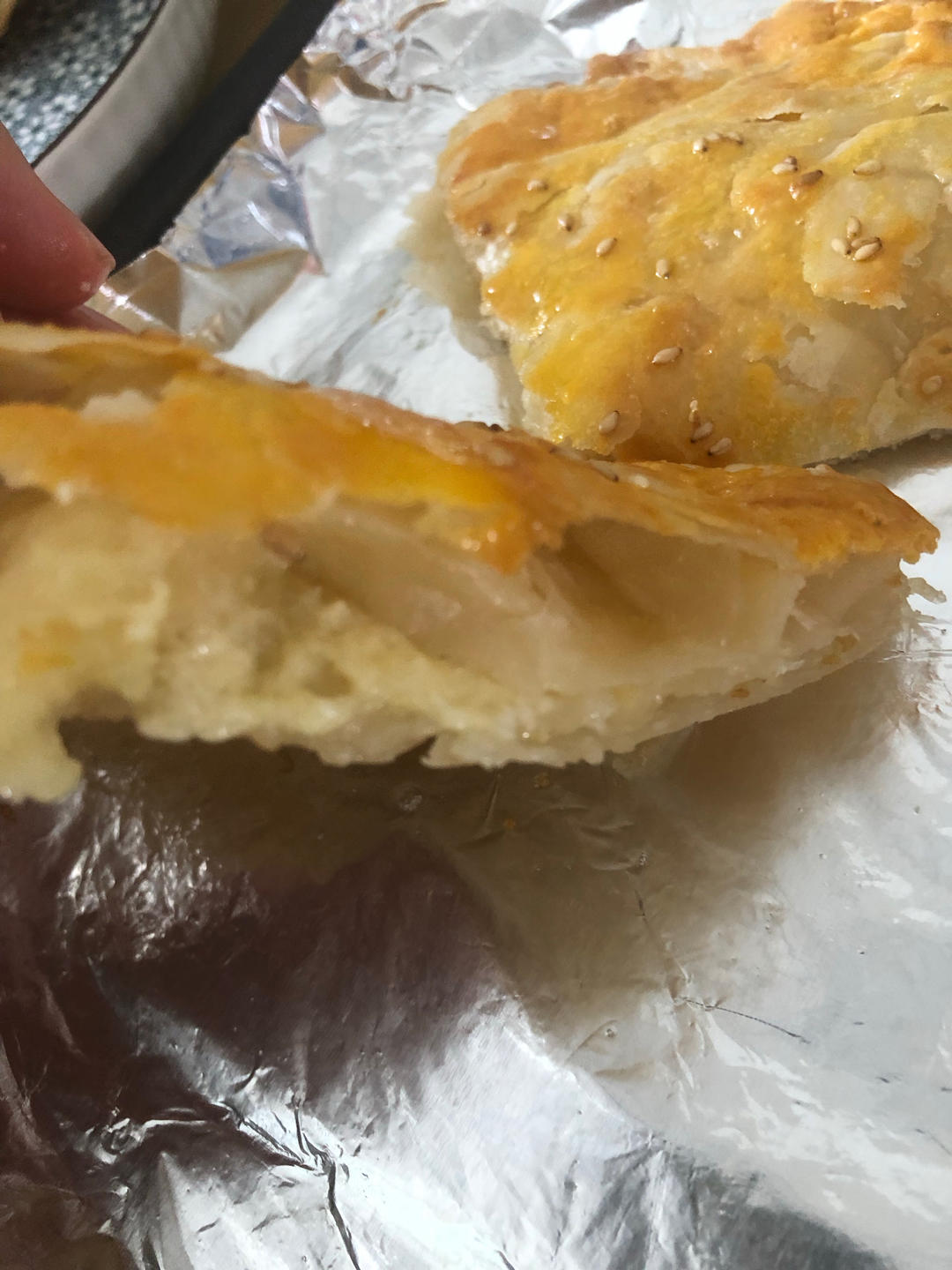 手抓饼版芝士榴莲饼
