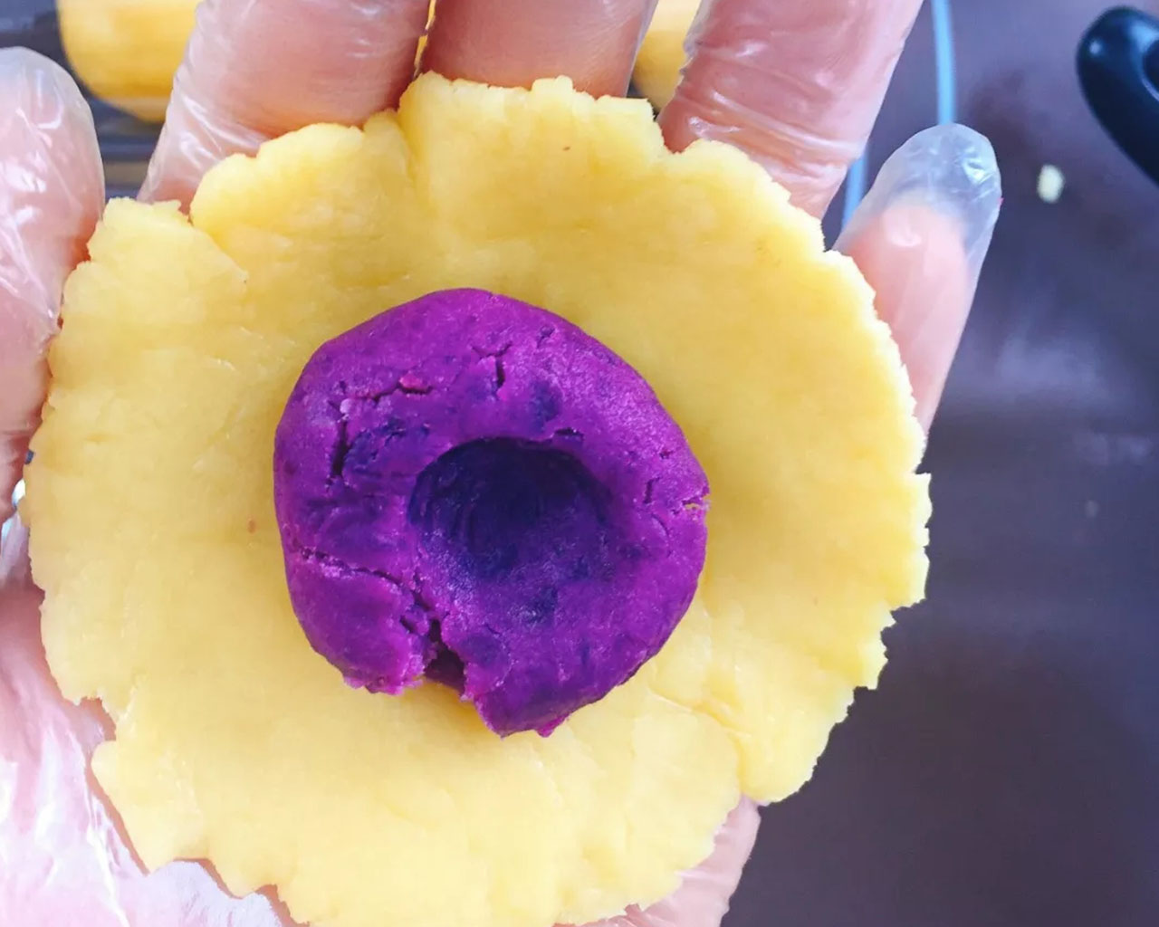紫薯爆浆芝士仙豆糕的做法 步骤11