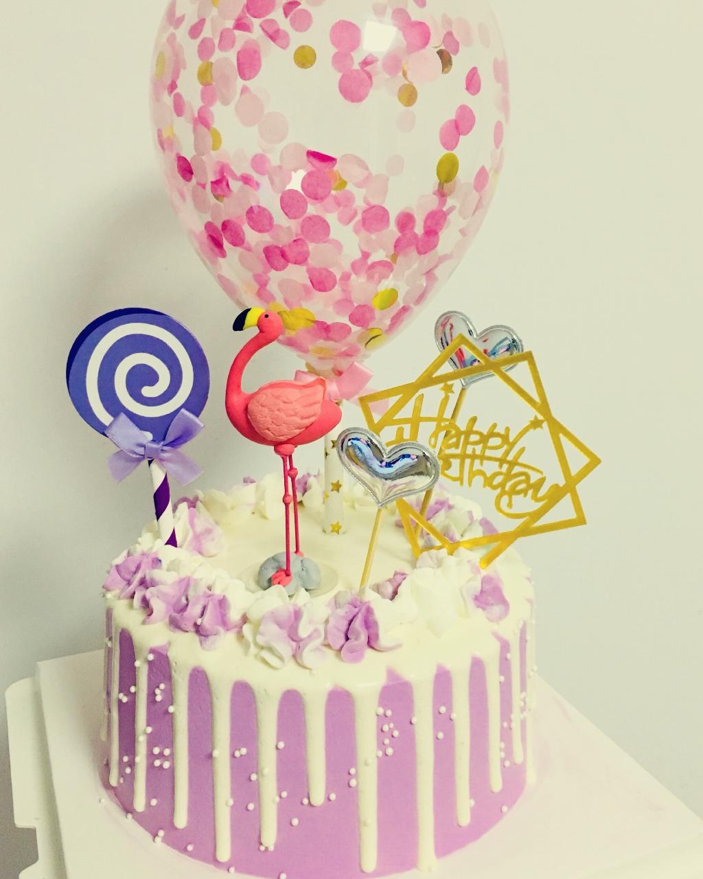 气球蛋糕 火烈鸟蛋糕 火烈鸟梦幻气球蛋糕