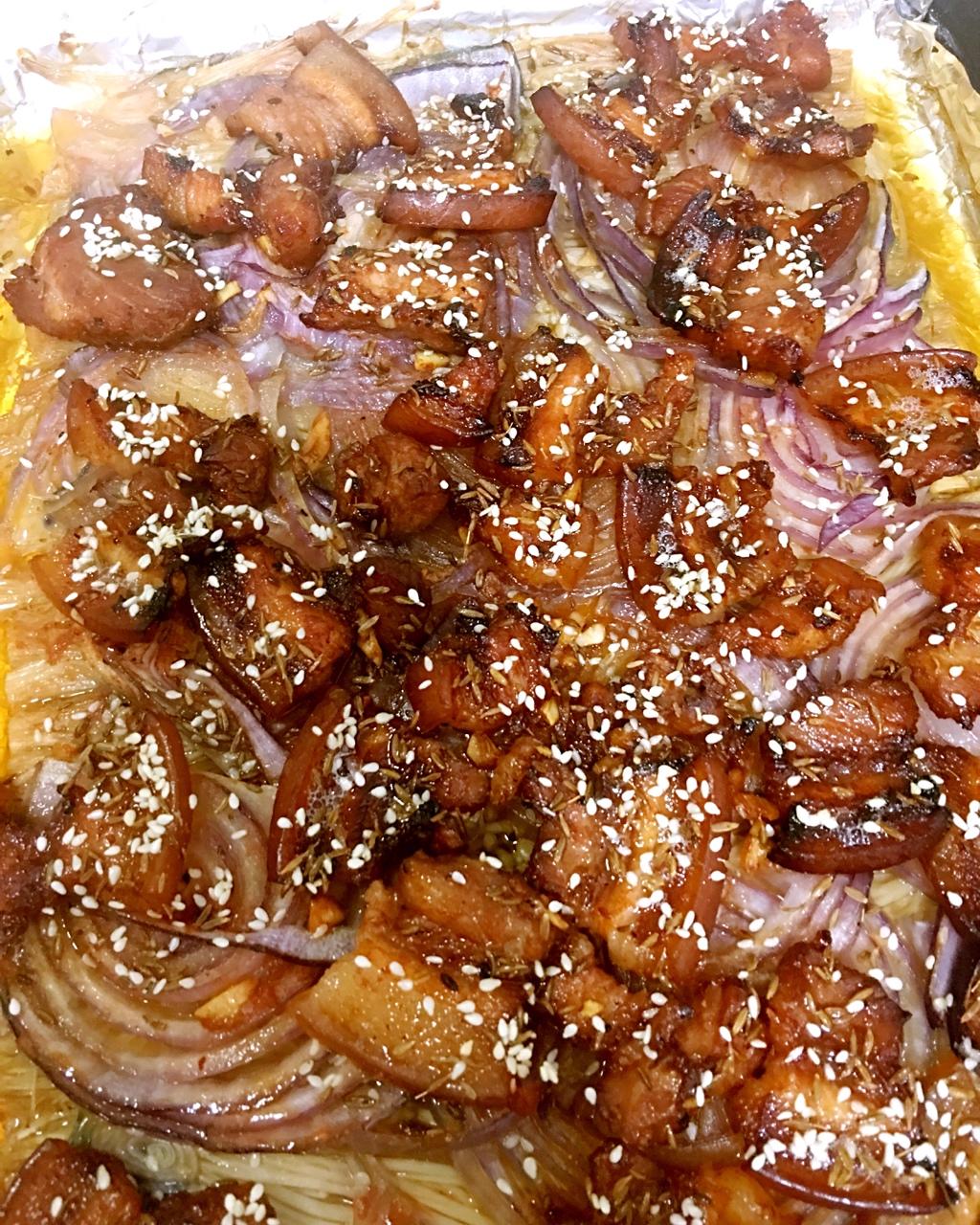 烤箱版土豆烤五花肉