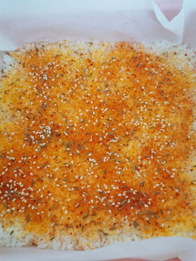 烤箱版麻辣大米锅巴