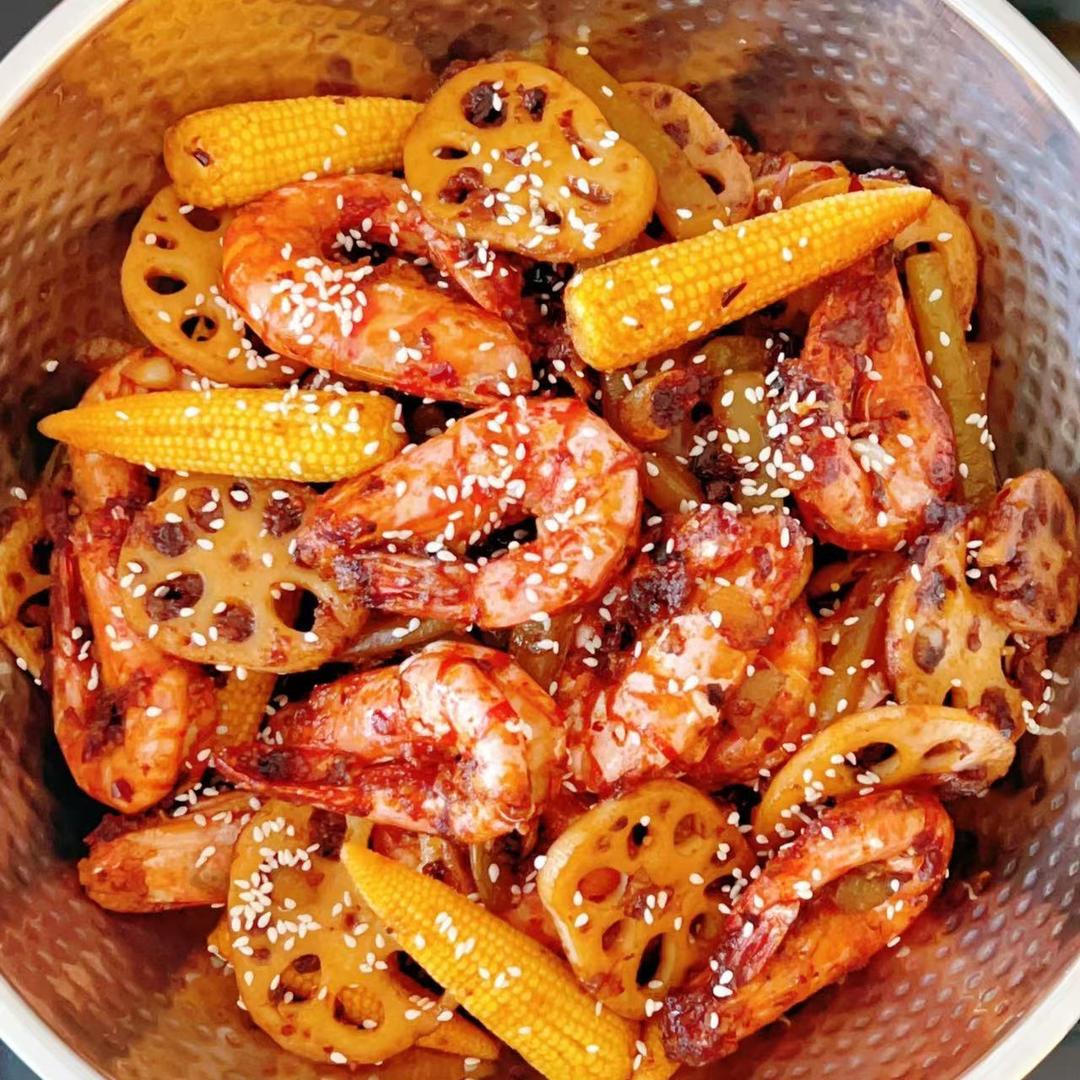 干锅虾(红爪虾+斑节虾🦐花虾🦐竹节虾🦐九节虾🦐)