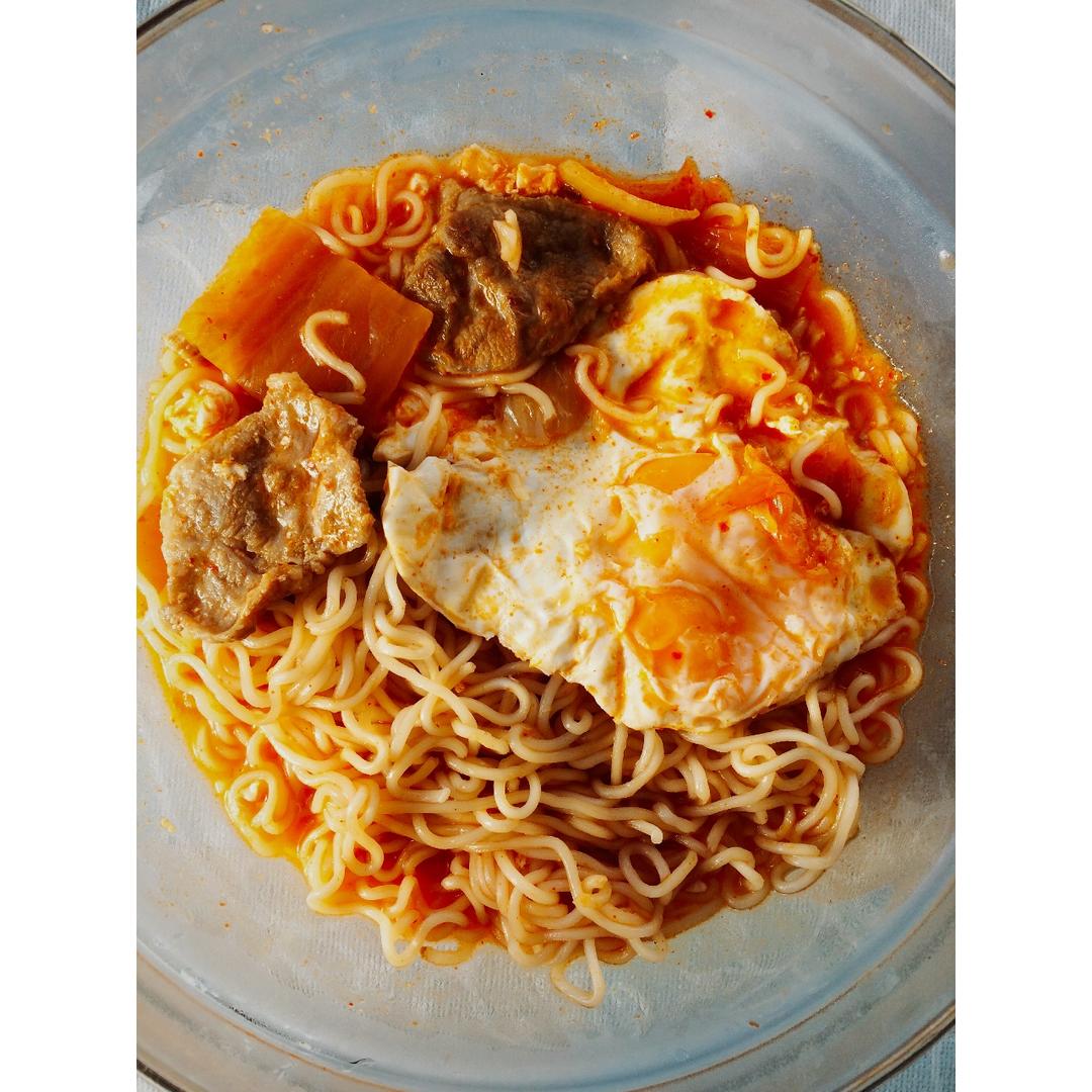 正宗韩国拉面吃法