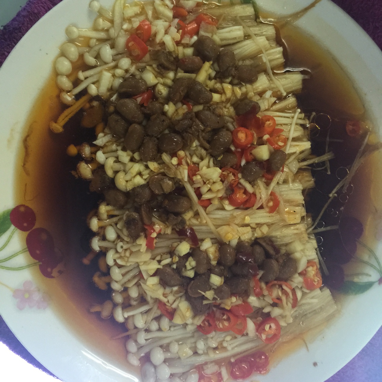 蒜蓉蒸金针菇