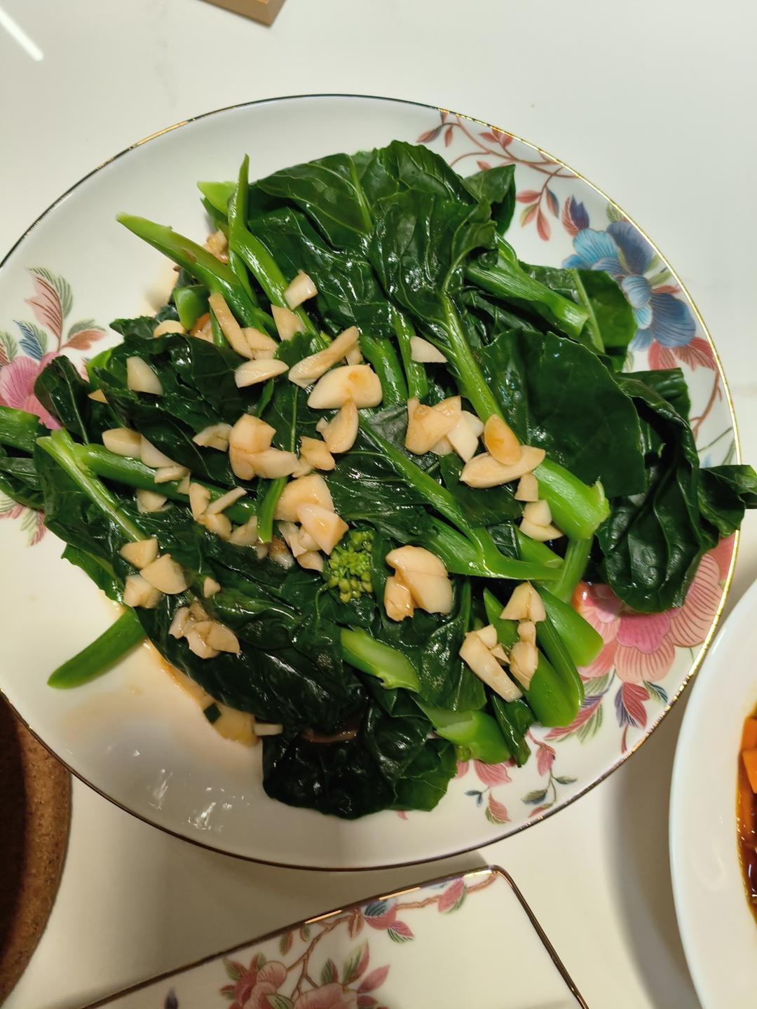 蚝油芥蓝，改刀后的比不改刀好吃百倍