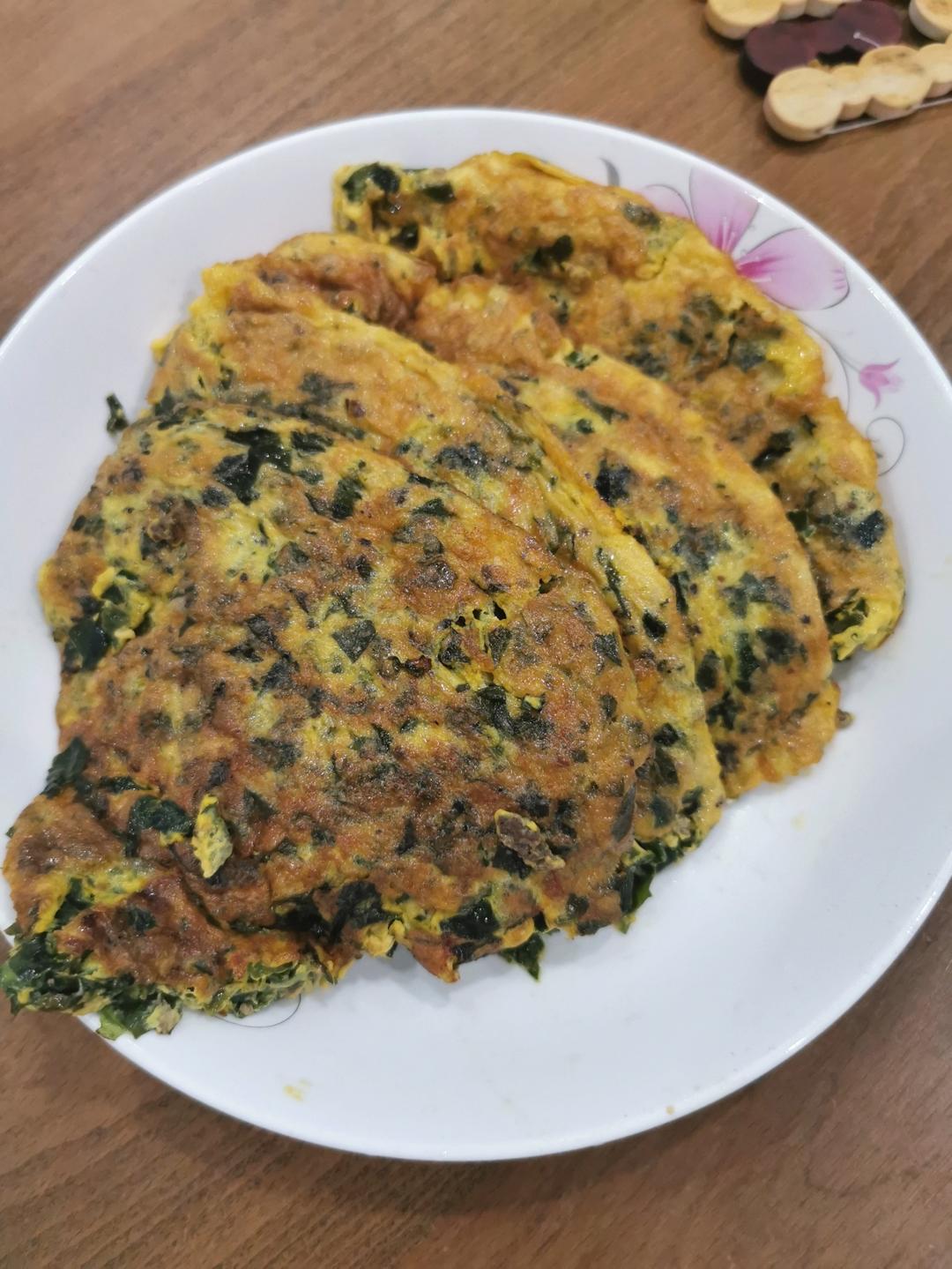 裙带菜鸡蛋饼