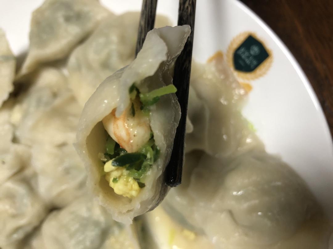 黄瓜虾仁鸡蛋饺子
