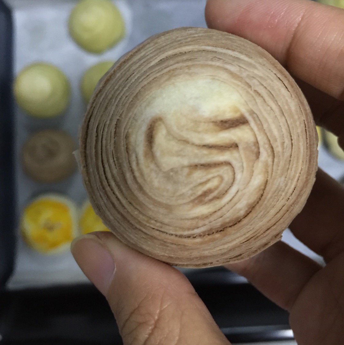 蛋黄酥~紫薯、抹茶、原味~花好月圆，中秋快乐~内附一次做六色蛋黄酥方法~