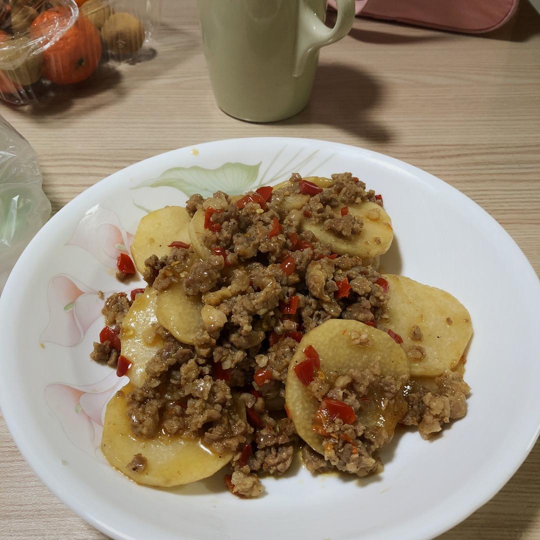 肉末炒脆淮山（超下饭）