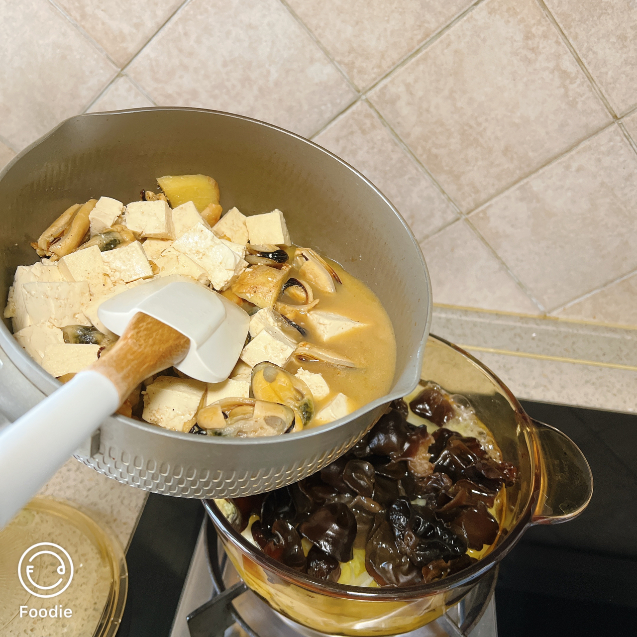 减脂高蛋白 淡菜豆腐汤的做法 步骤6