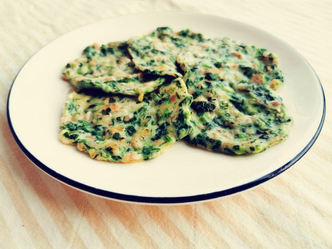 菠菜虾仁饼(可当一岁宝宝辅食)