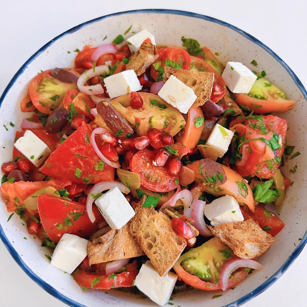 石榴番茄沙拉（ref.广坦）的做法