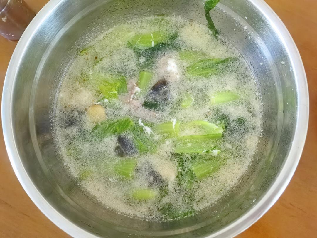 广东快手靓汤😍咸蛋芥菜汤，消暑降火超好喝