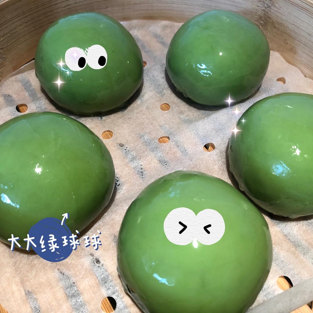 网红青团～～咸蛋黄肉松青团