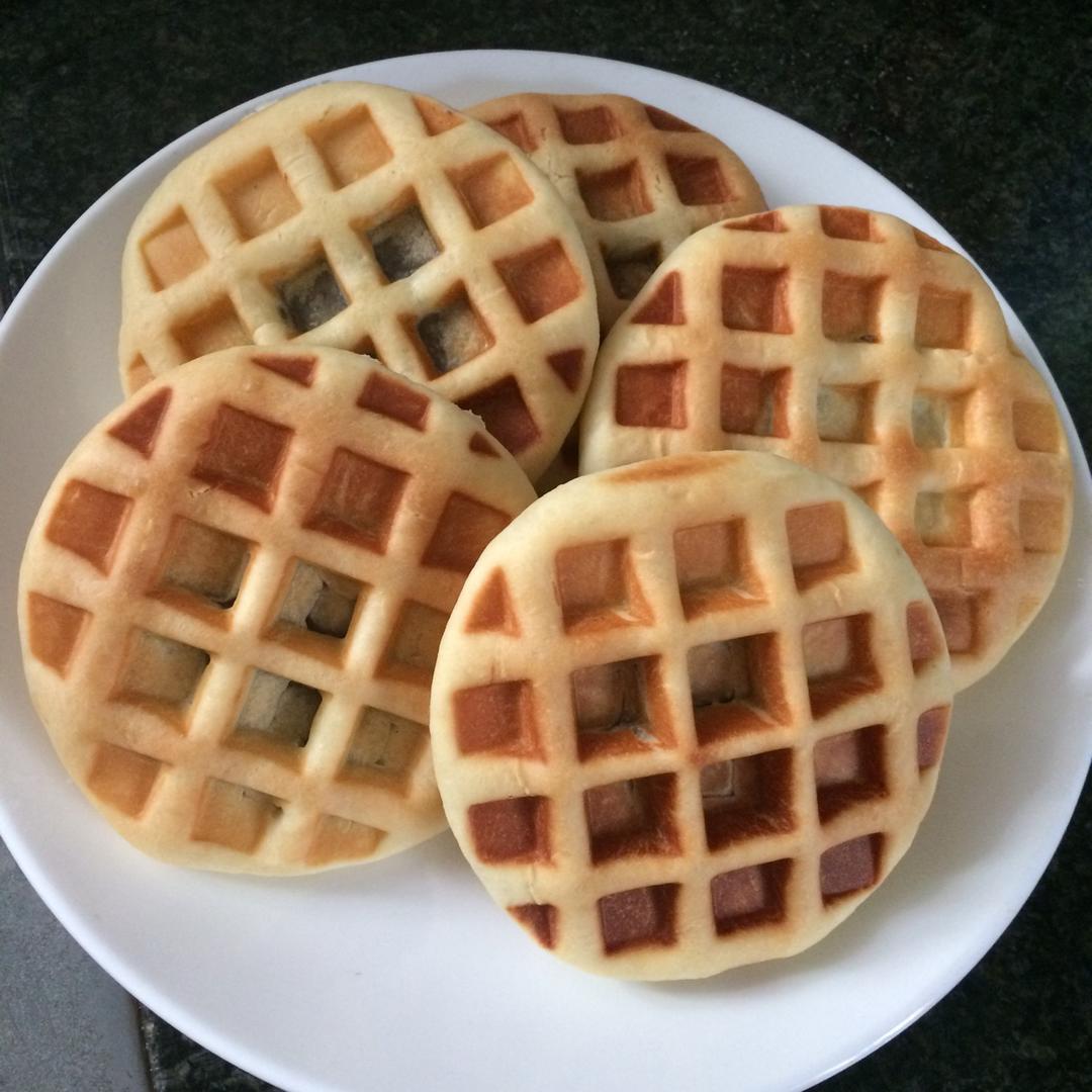 豆沙华夫