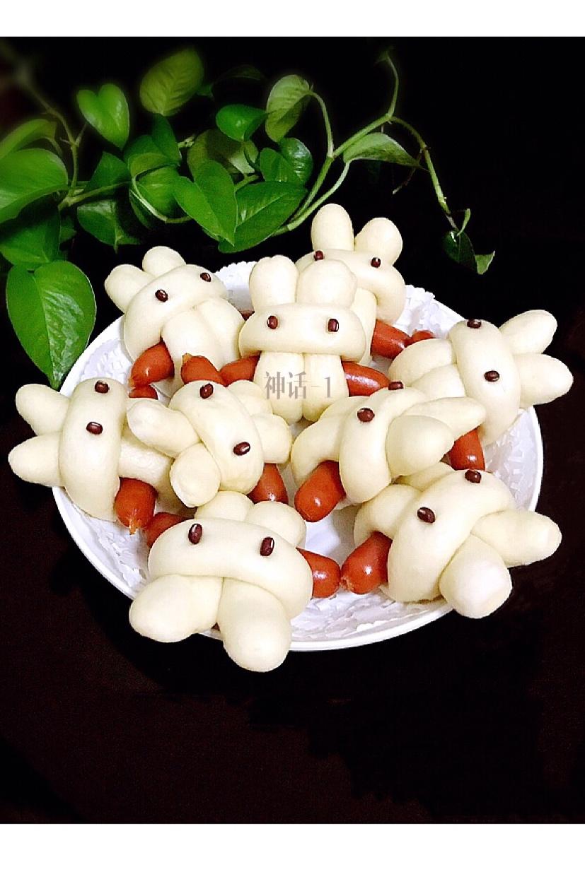 兔子香肠馒头（一次发酵）