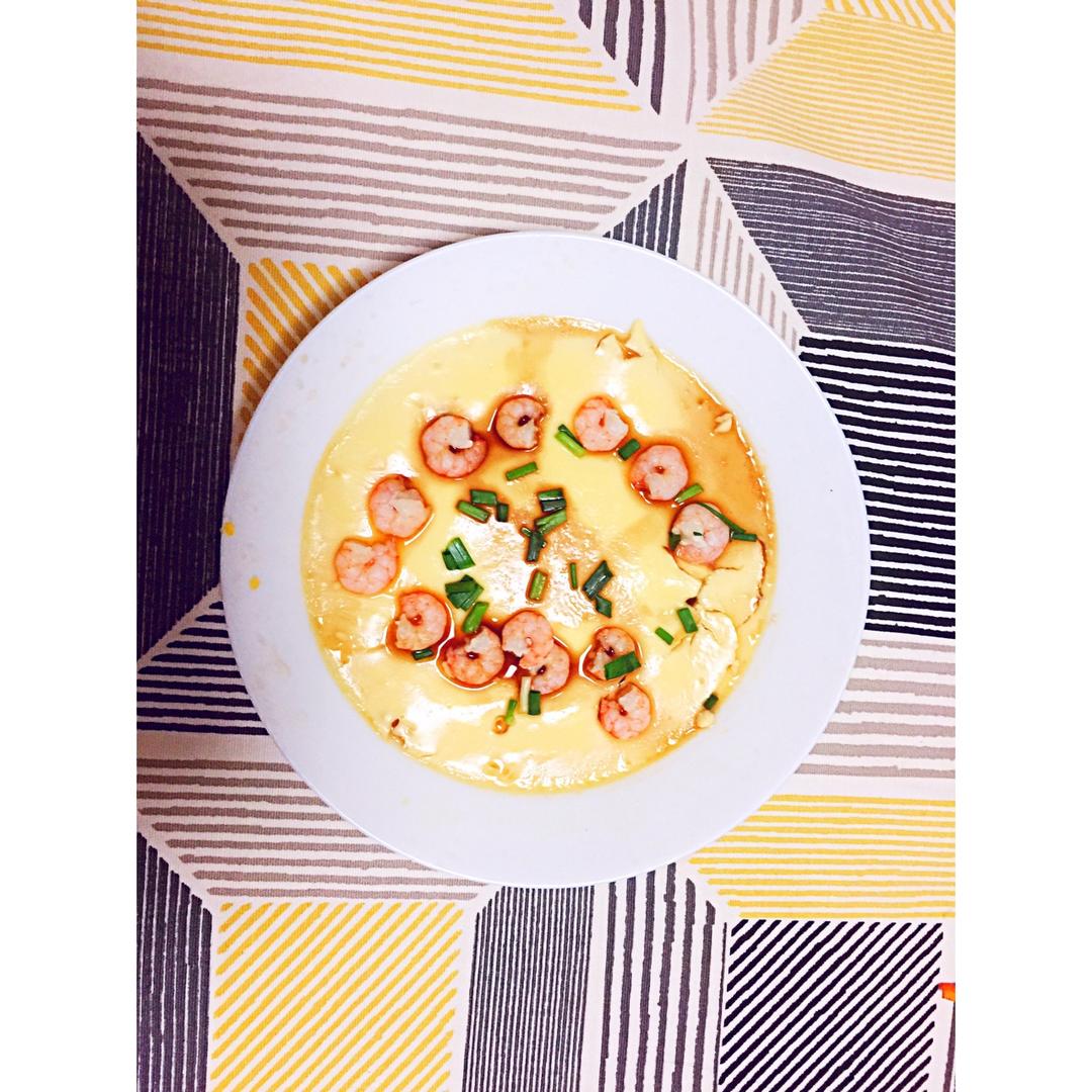 虾仁蒸蛋，简单又好吃，赶紧学起来！绝对没有蜂窝的哦，可以保留原汁原味，零失败