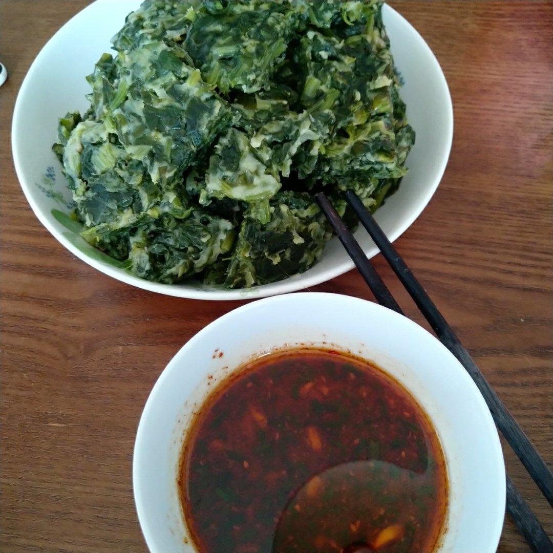 菠菜的另类吃法—-菜疙瘩
