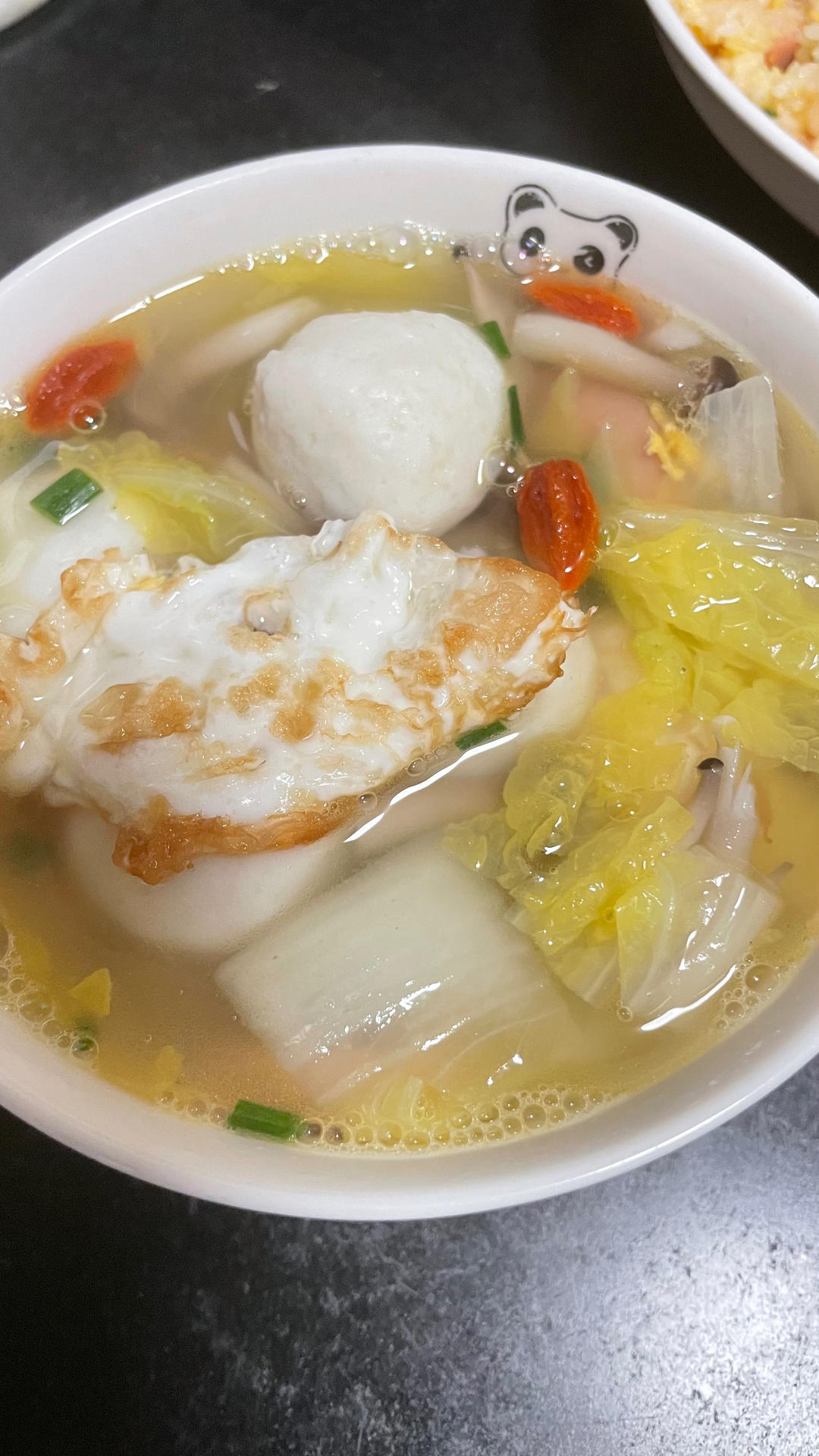 鸡蛋豆腐白菜汤