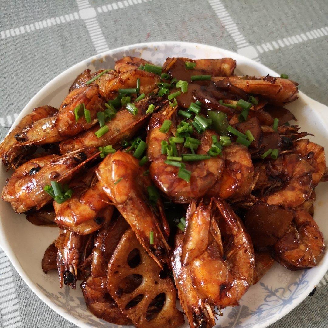 夏天开胃菜简易版干锅虾
