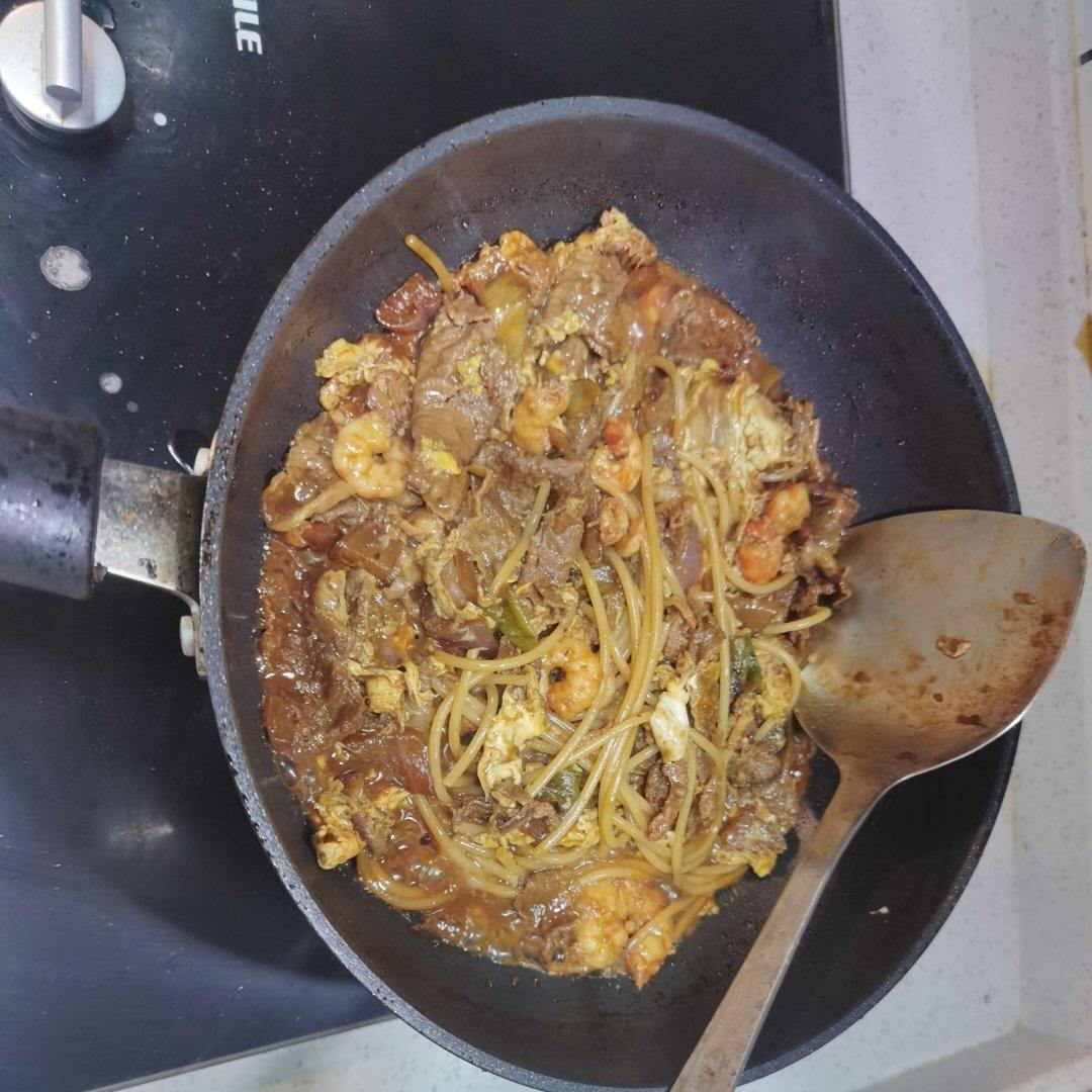 虾仁肥牛抱蛋