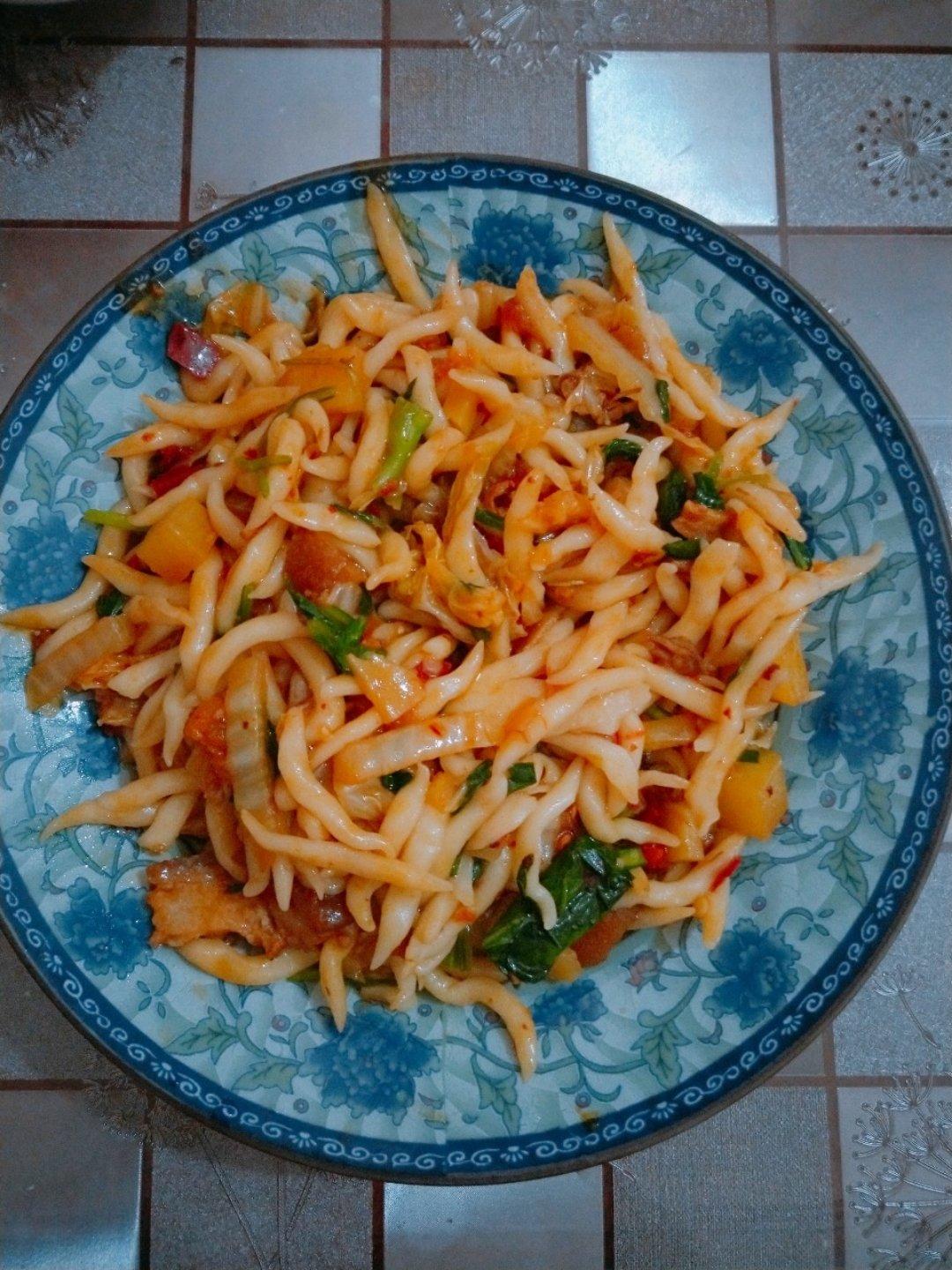 夏至面——搓搓炒面