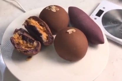 紫薯肉松馅麻糬软欧，麻薯软欧的做法 步骤21