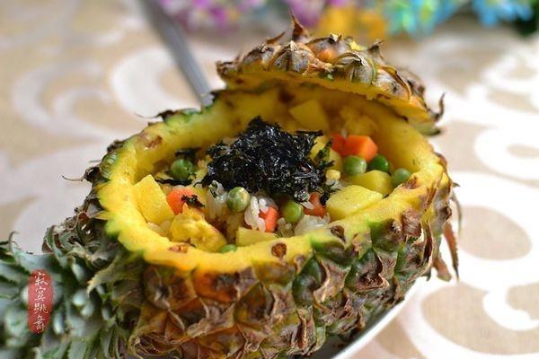 菠萝海苔炒饭的做法