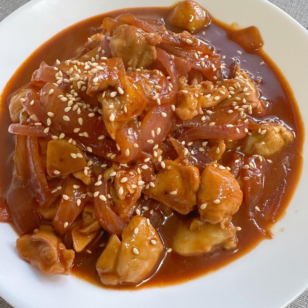 ✅挑战365天晚餐不重样第5天:韩式炒鸡‼️的做法