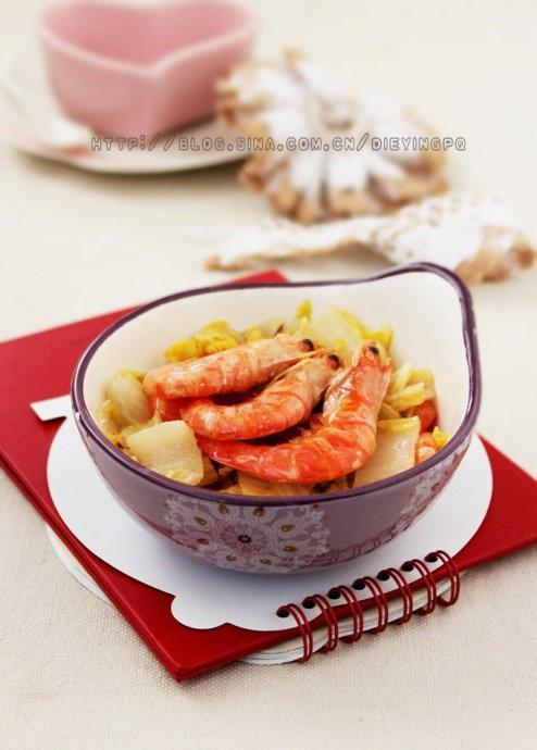 大虾烧白菜的做法