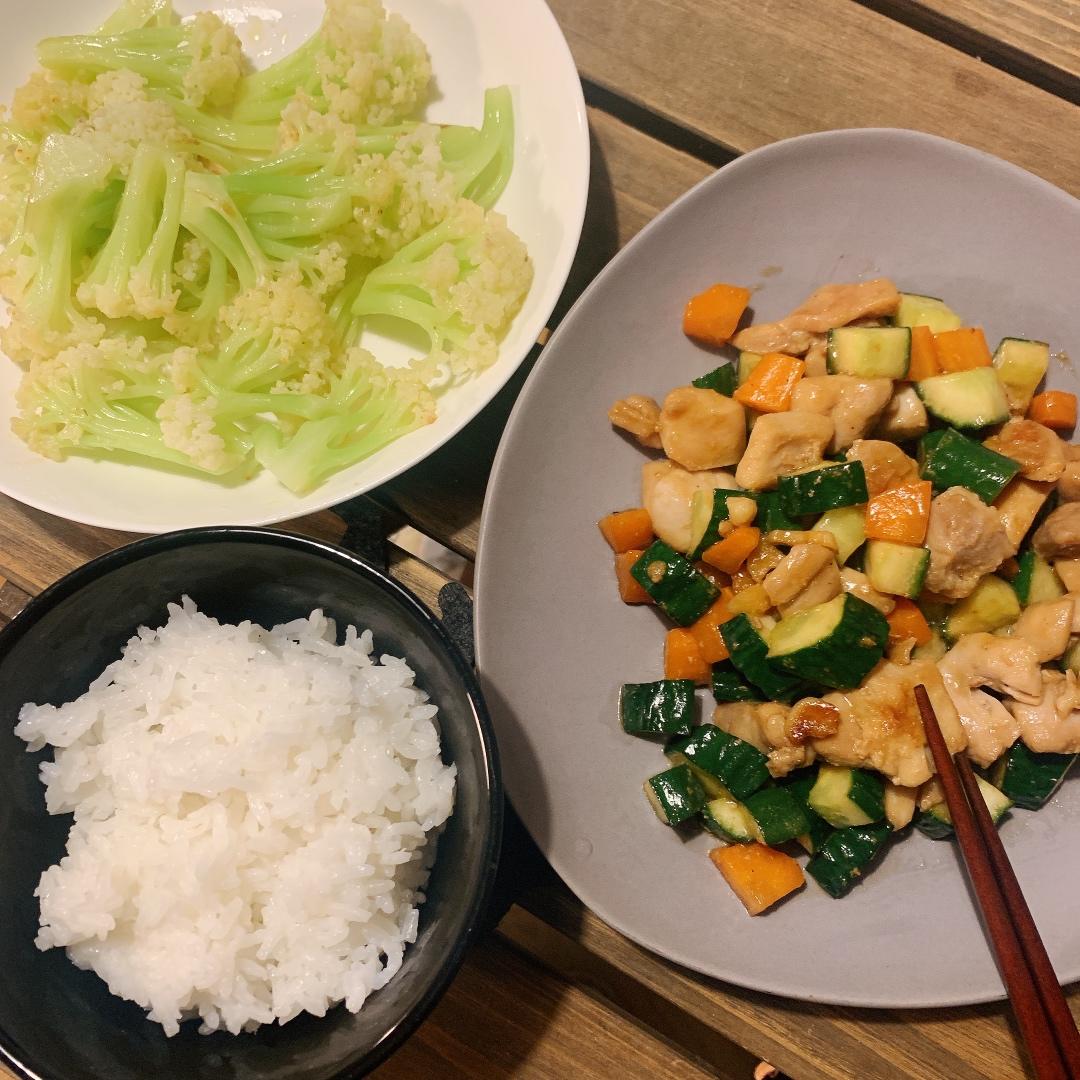 黄瓜胡萝卜鸡块（宫保鸡丁，营养又美味）