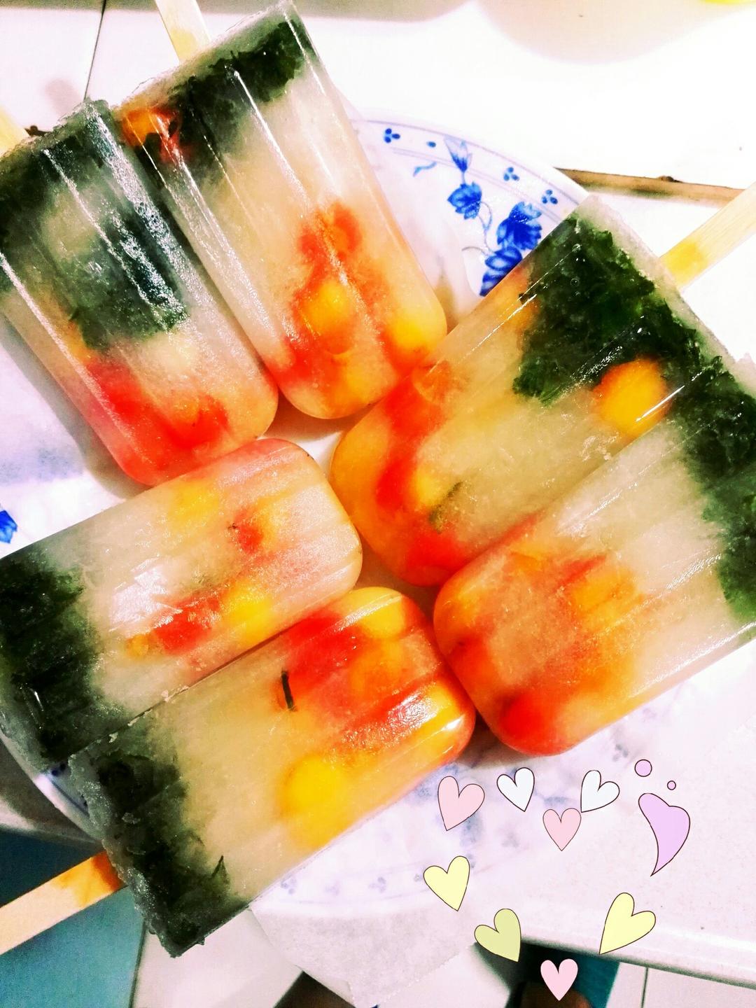 低卡路里综合水果冰棒