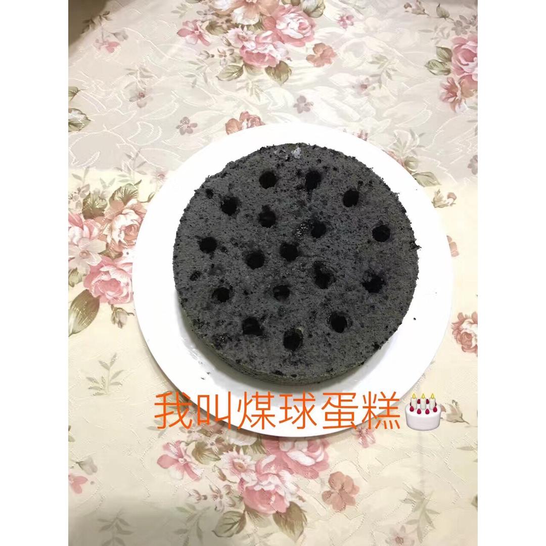 爆红网络的煤球蛋糕~戚风版