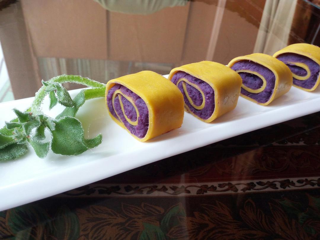 紫薯鸡蛋卷