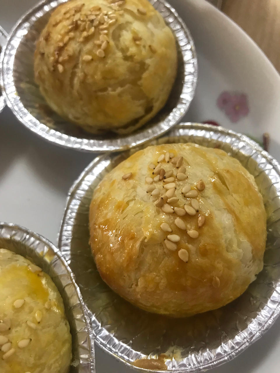 有空气炸锅就能做的小点心「酥皮汤圆」蛋挞皮与汤圆的完美结合👍👍👍