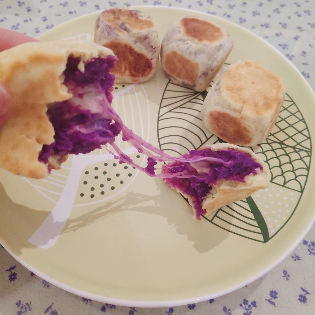 网红爆浆紫薯仙豆糕(低卡版)超长拉丝