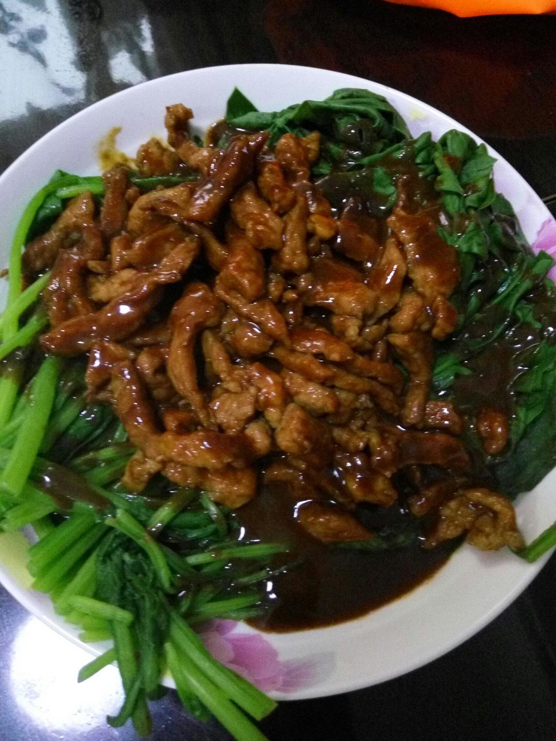 京酱菠菜的做法