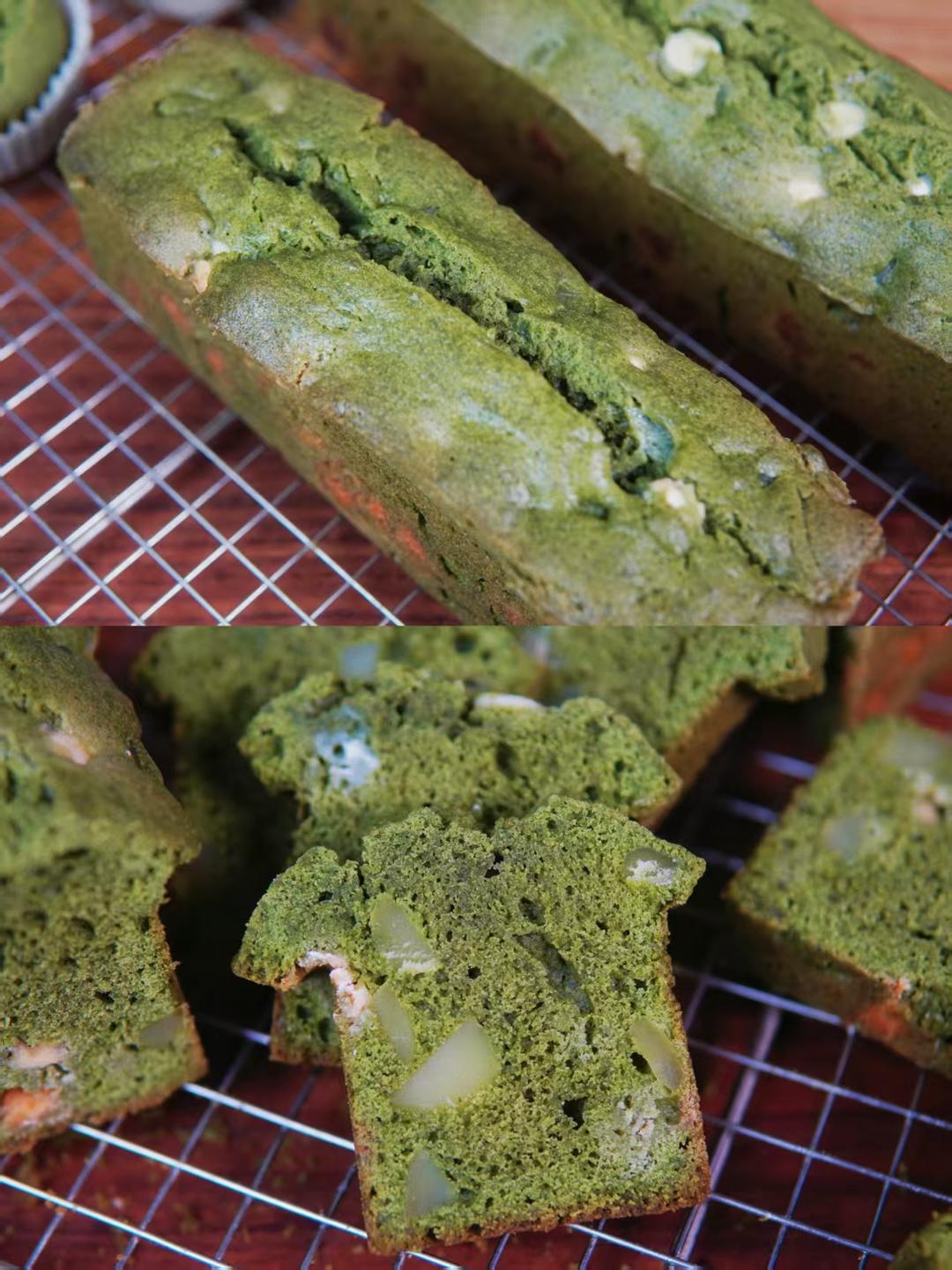 秋冬必吃的抹茶栗子白巧磅蛋糕，配上咖啡浓茶太爱了！